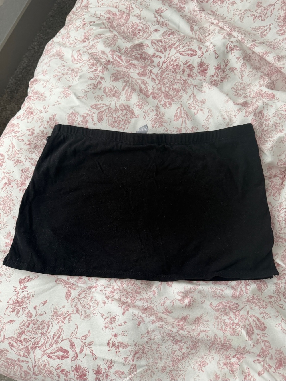 Black mini skirt